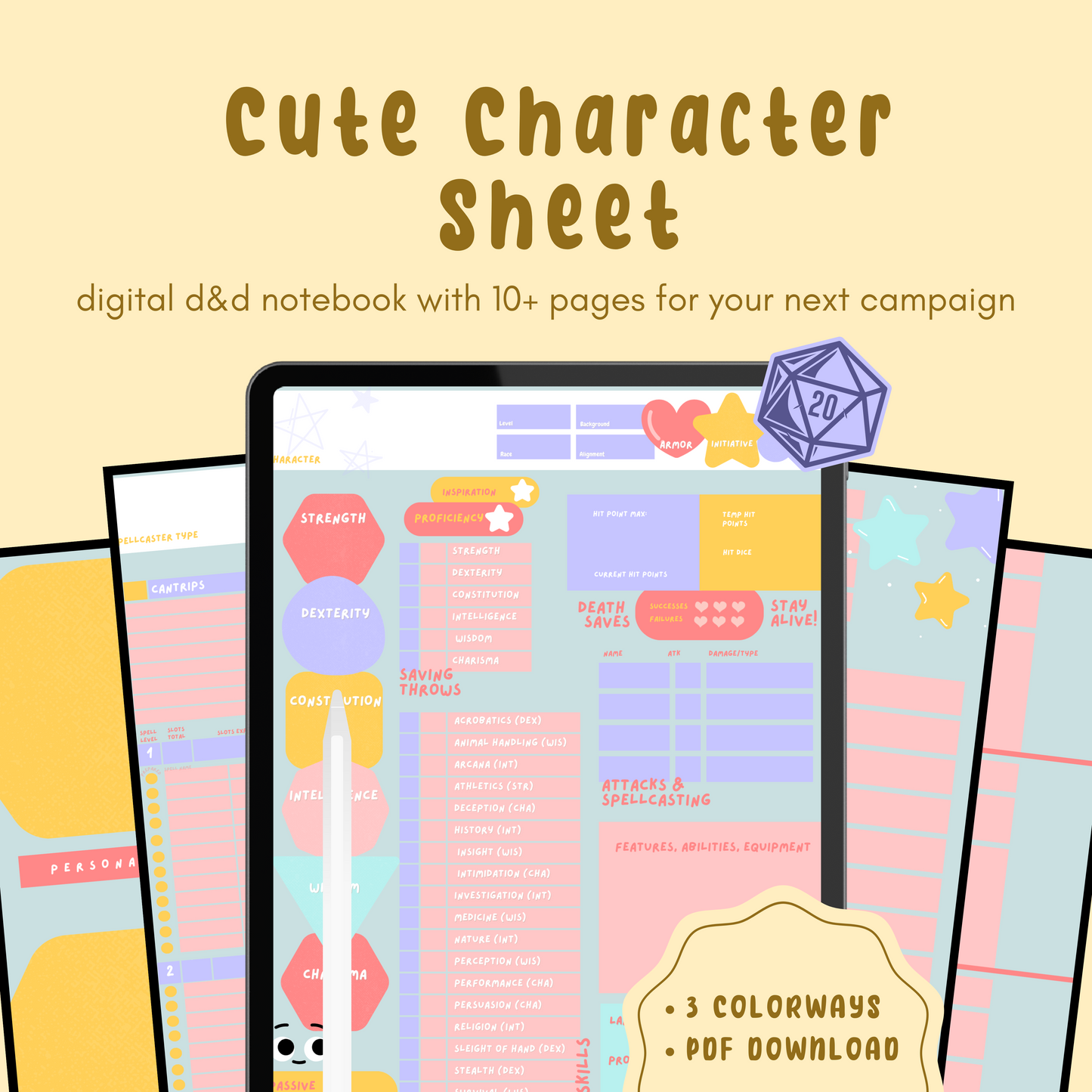 Cute D&D Player Notebook