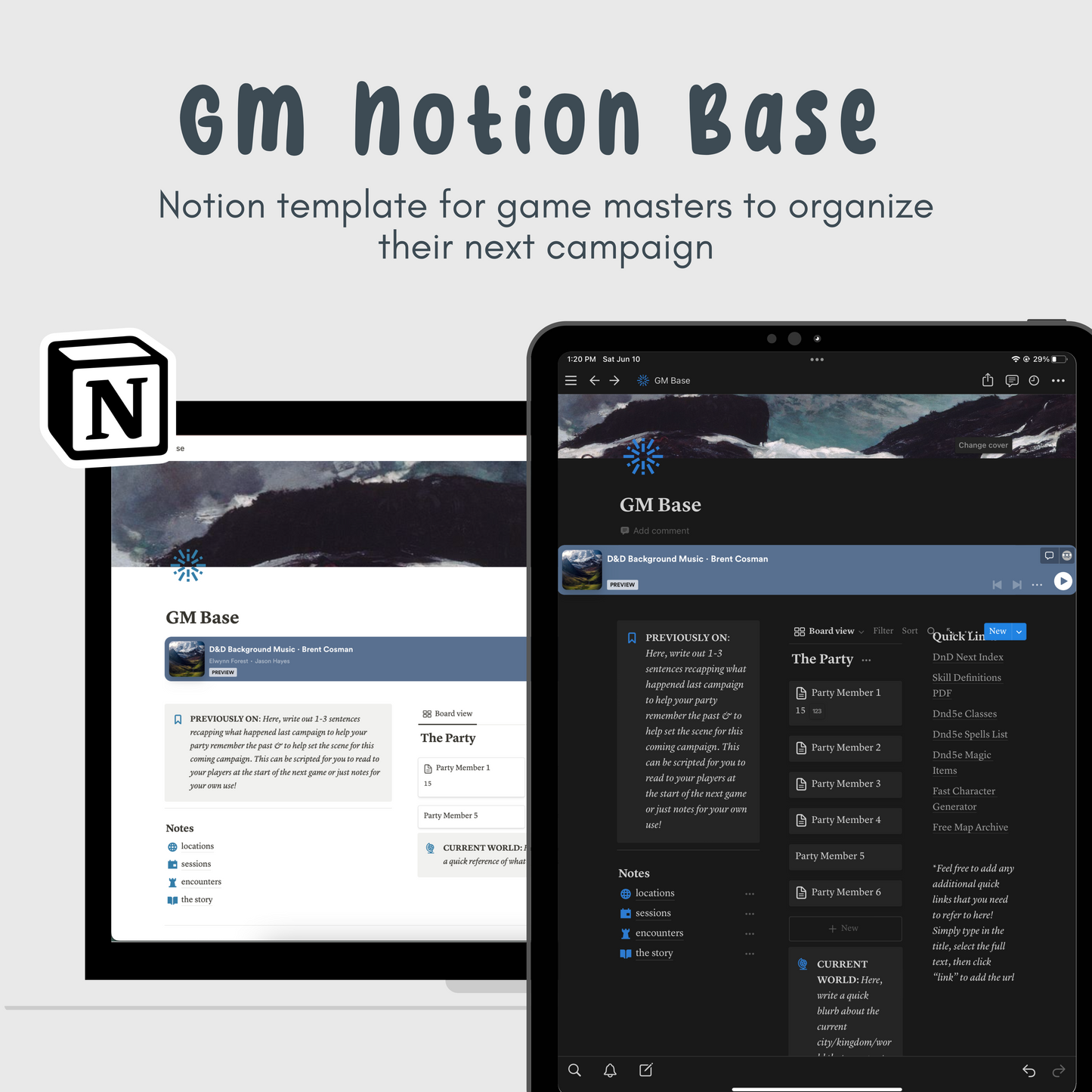 DM Planner Notion Template
