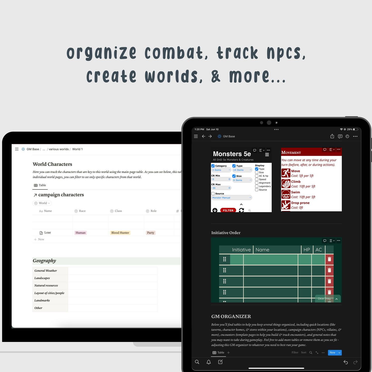 DM Planner Notion Template
