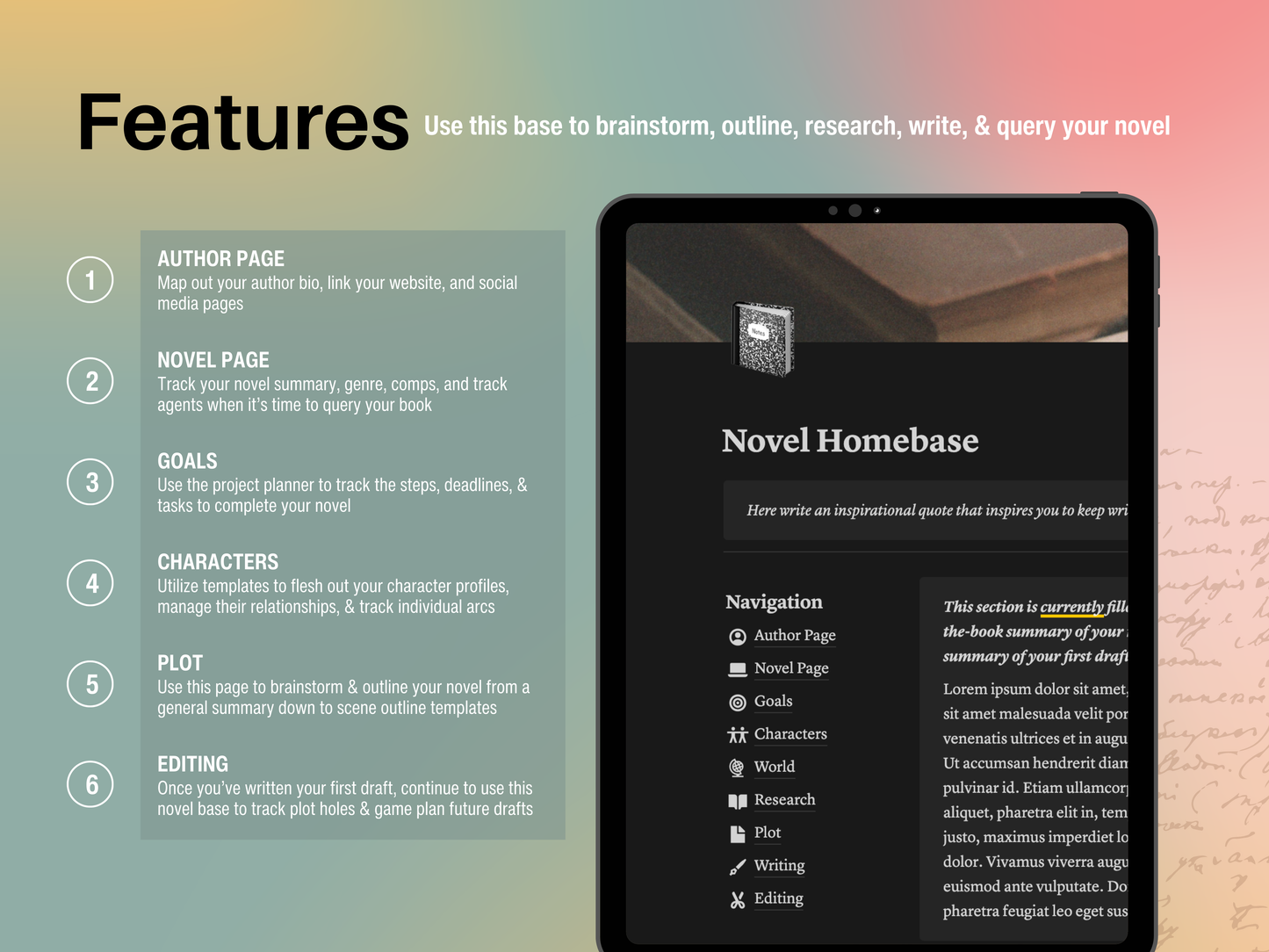 Novelist Notion Base