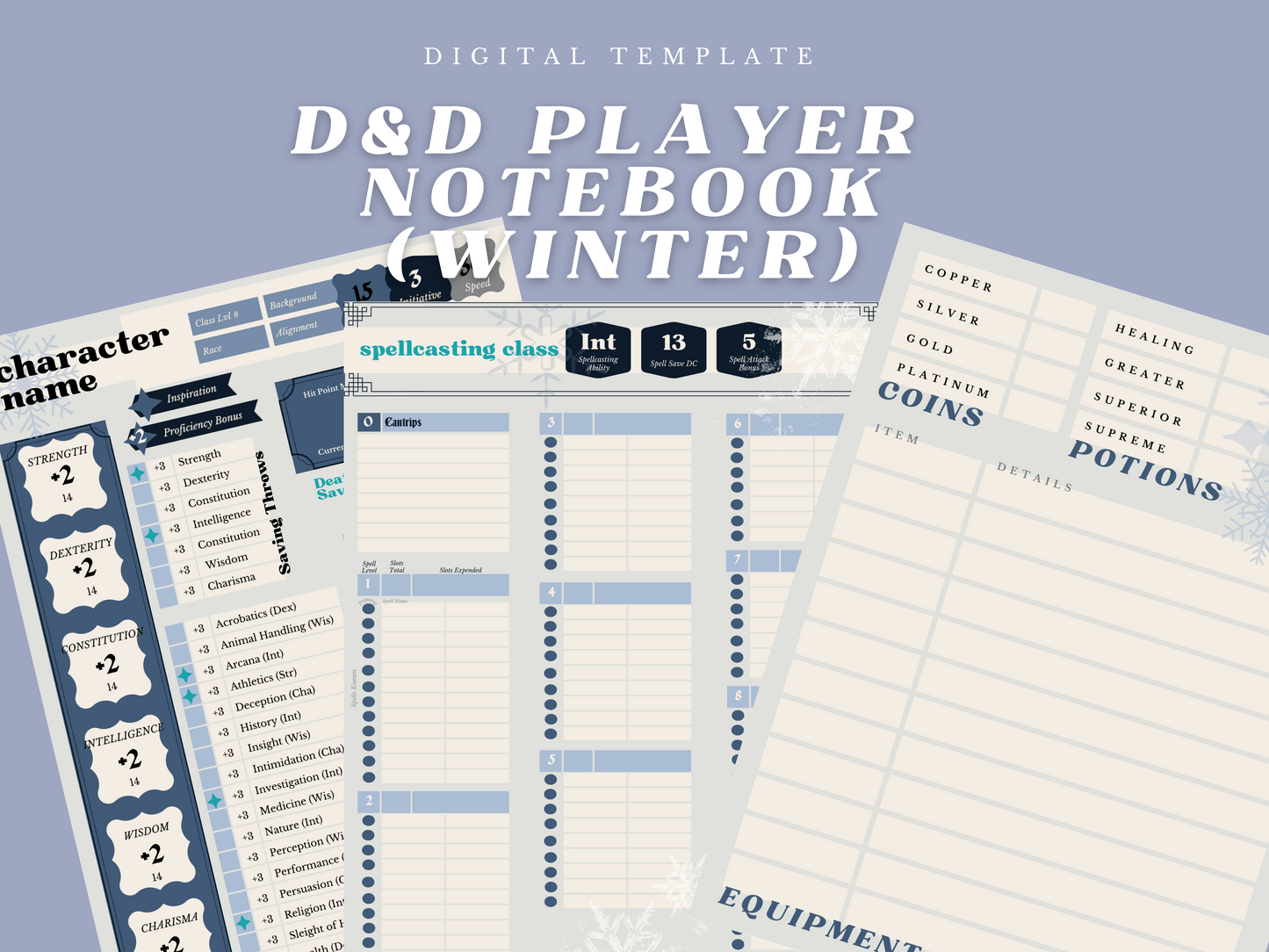 Winter D&D Player Notebook