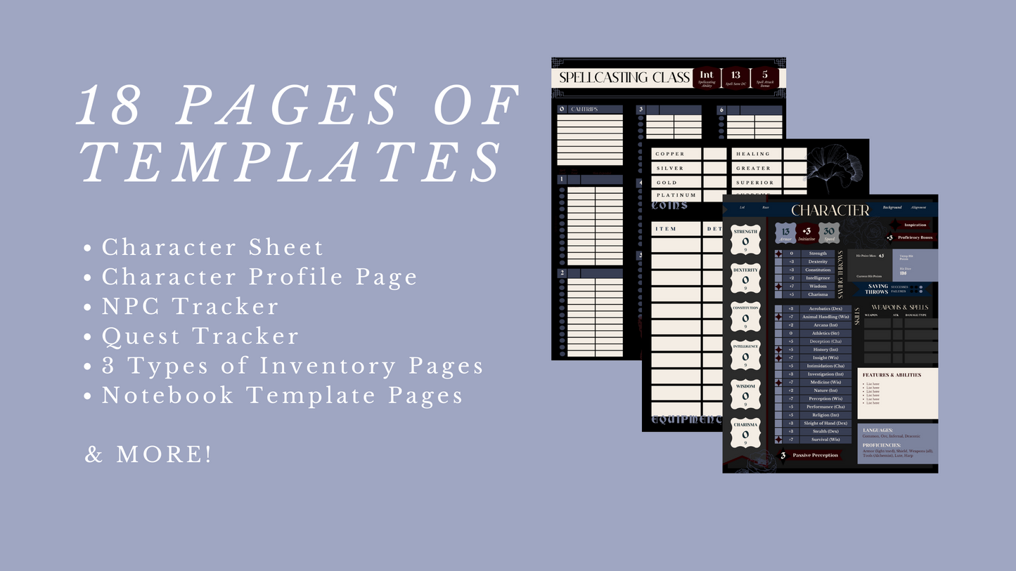 Winter D&D Player Notebook