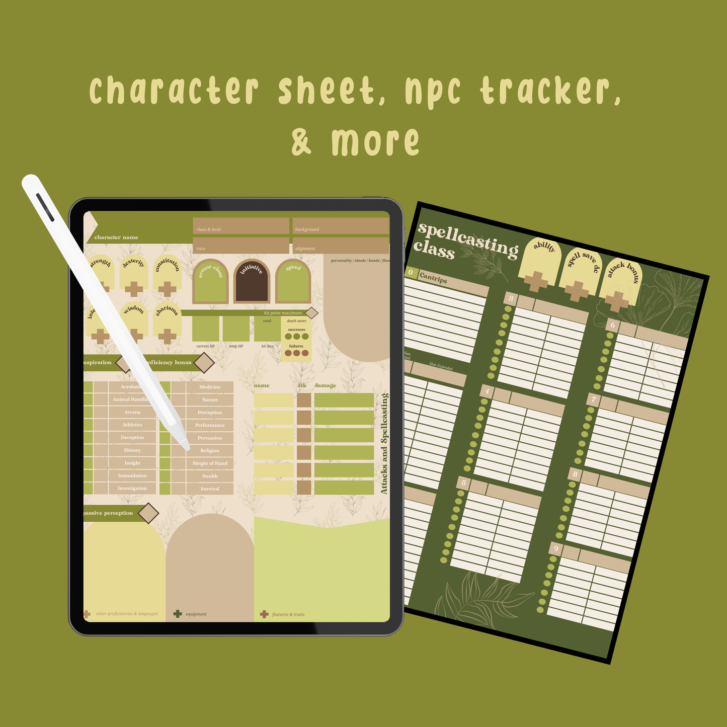 Druid D&D Player Notebook
