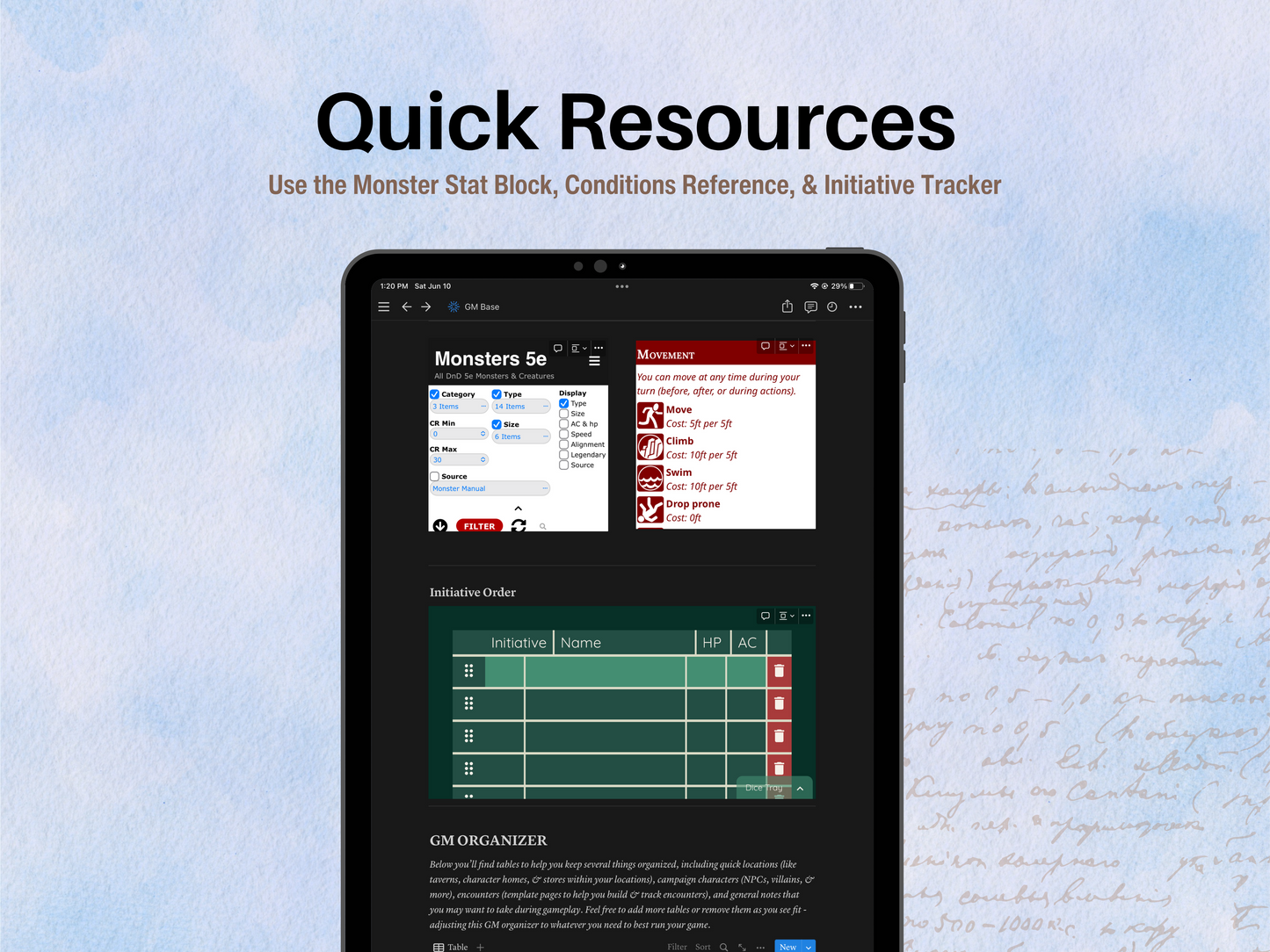 DM Planner Notion Template