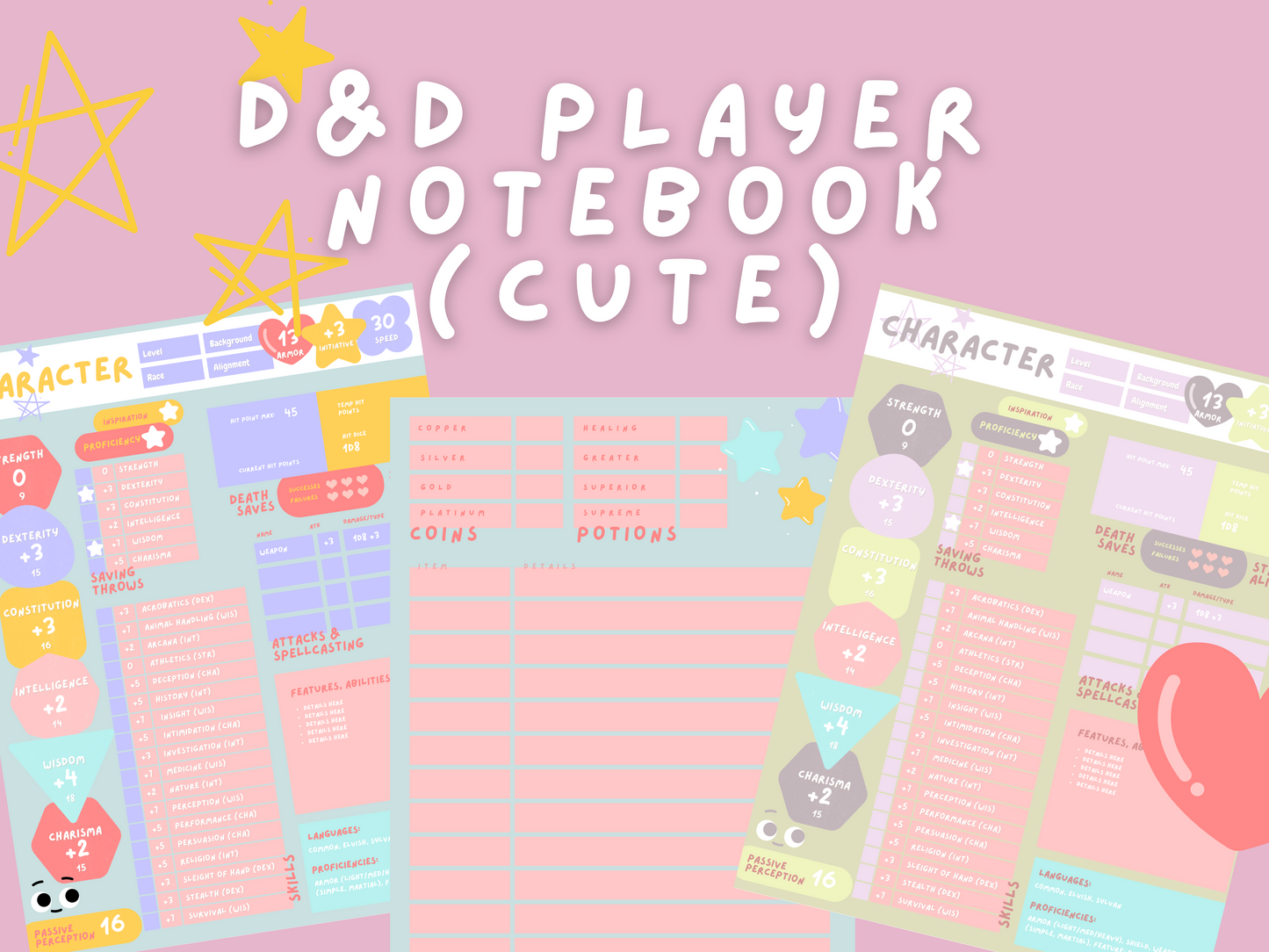 Cute D&D Player Notebook
