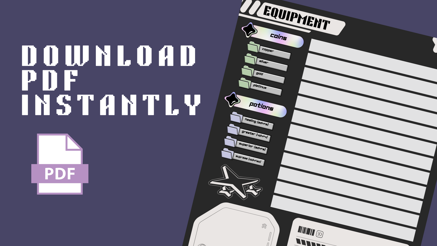 Y2K D&D Character Sheet (PDF ONLY)