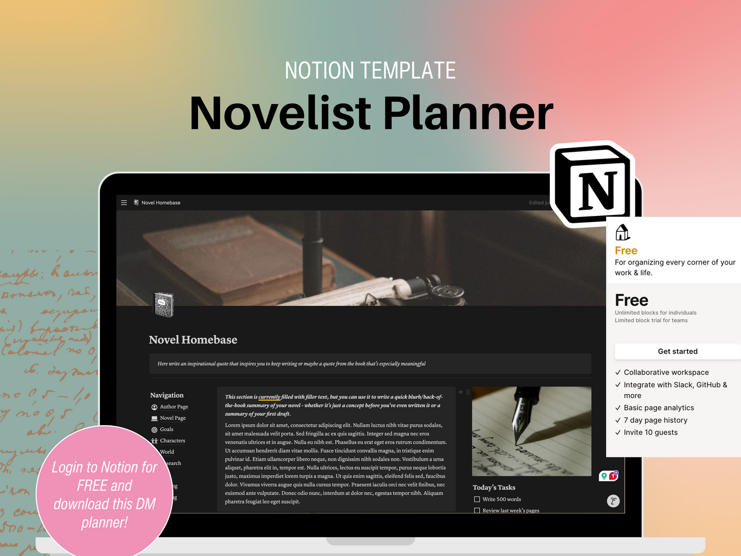 Novelist Notion Base