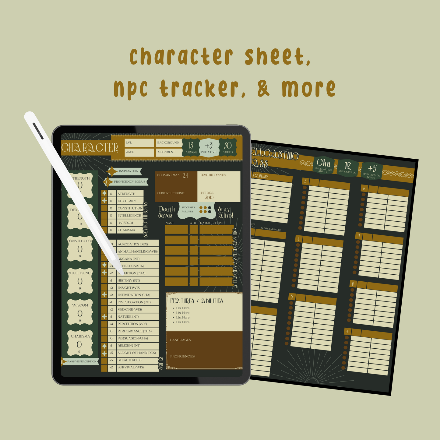 Warlock D&D Player Notebook