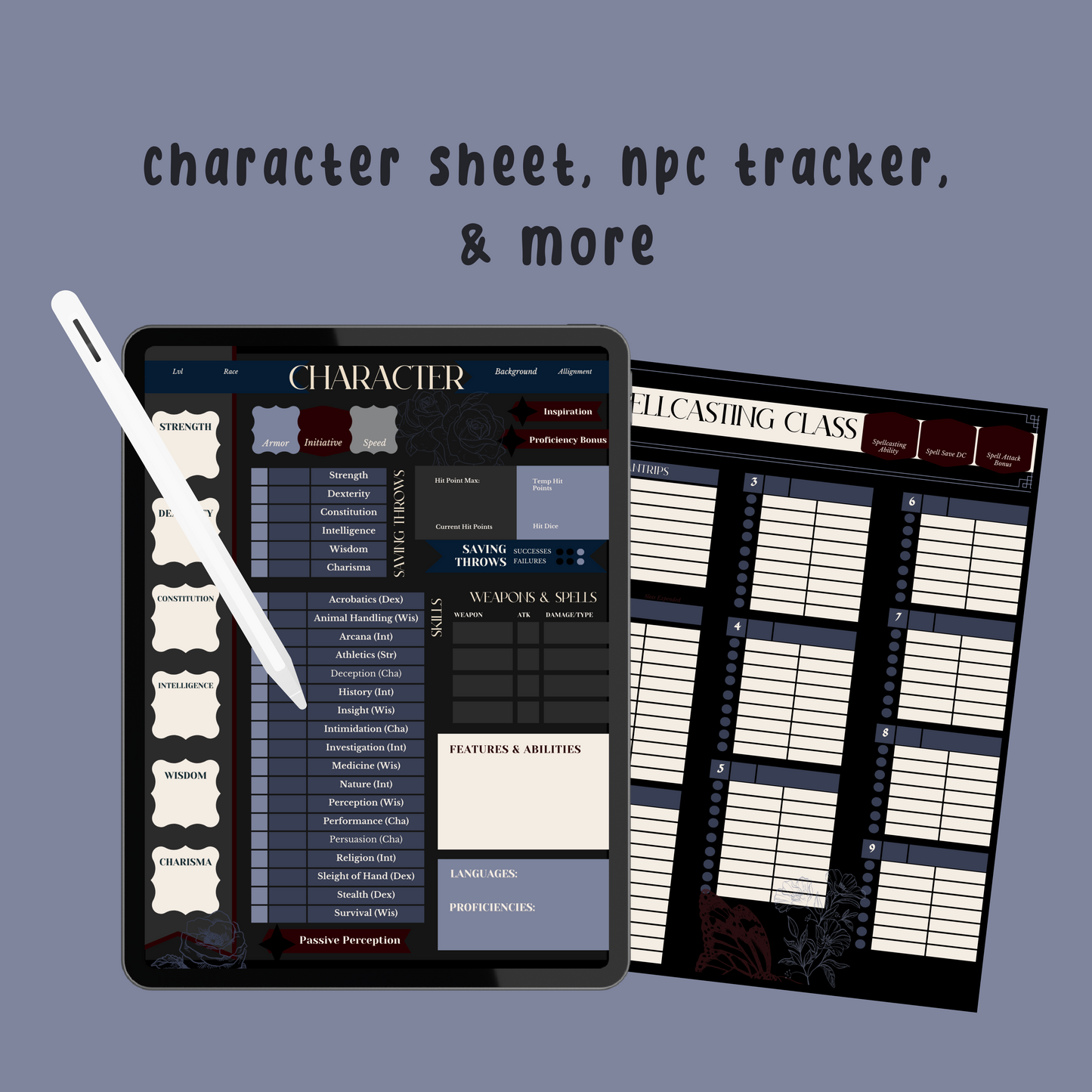 Dark D&D Player Notebook