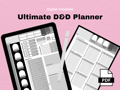 Ultimate D&D Player Notebook (PDF/B&W)