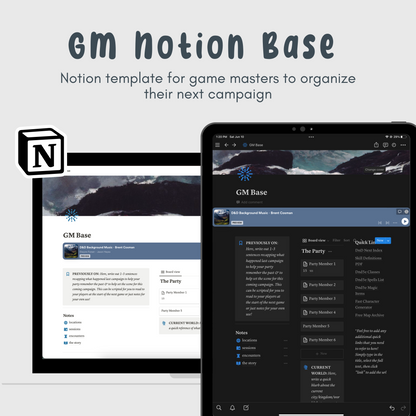 DM Planner Notion Template