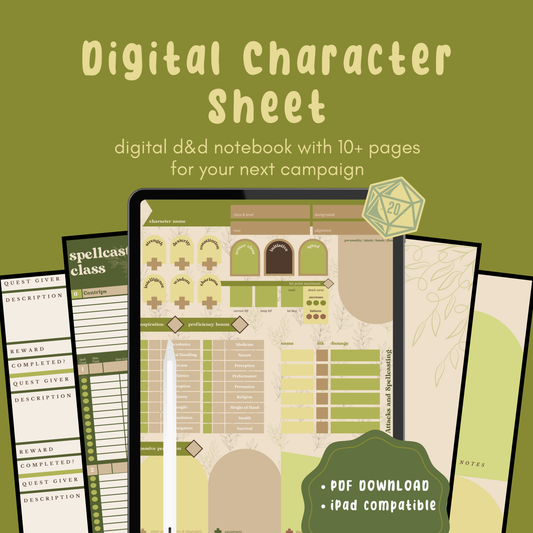 Druid D&D Player Notebook