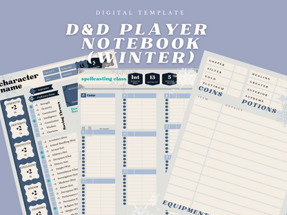 Winter D&D Player Notebook