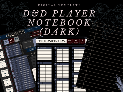 Dark D&D Player Notebook