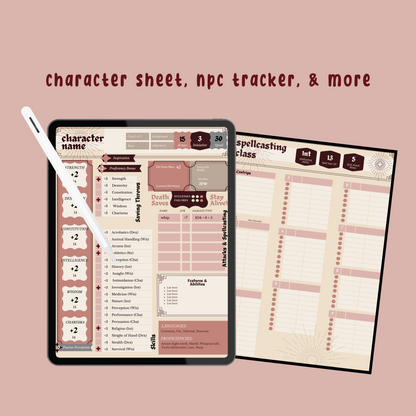 Classic D&D Player Notebook (Digital/Canva/PDF)