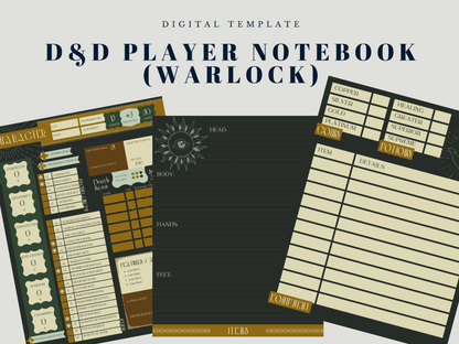Warlock D&D Player Notebook