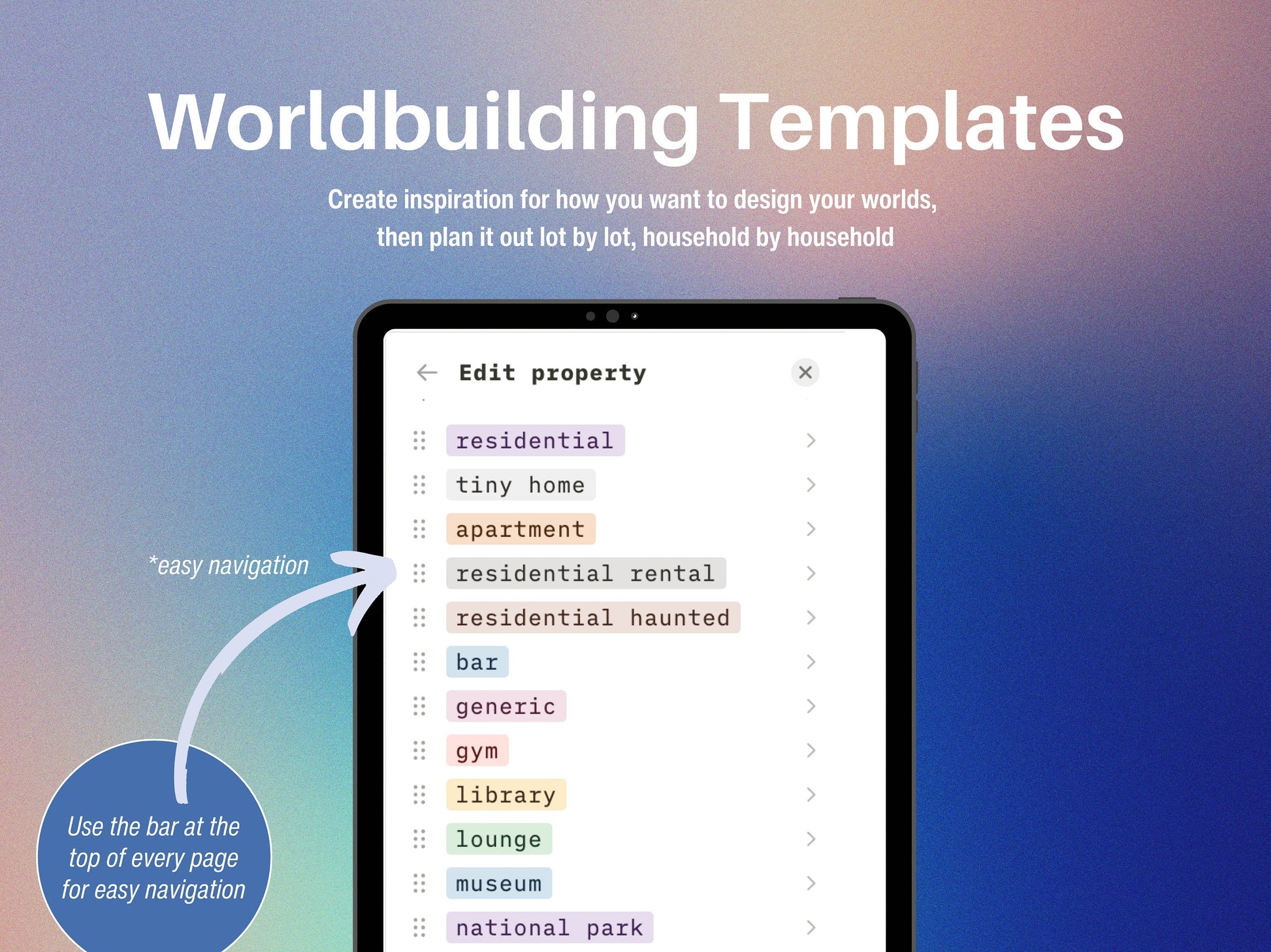 Sims4 Organizer Notion Template